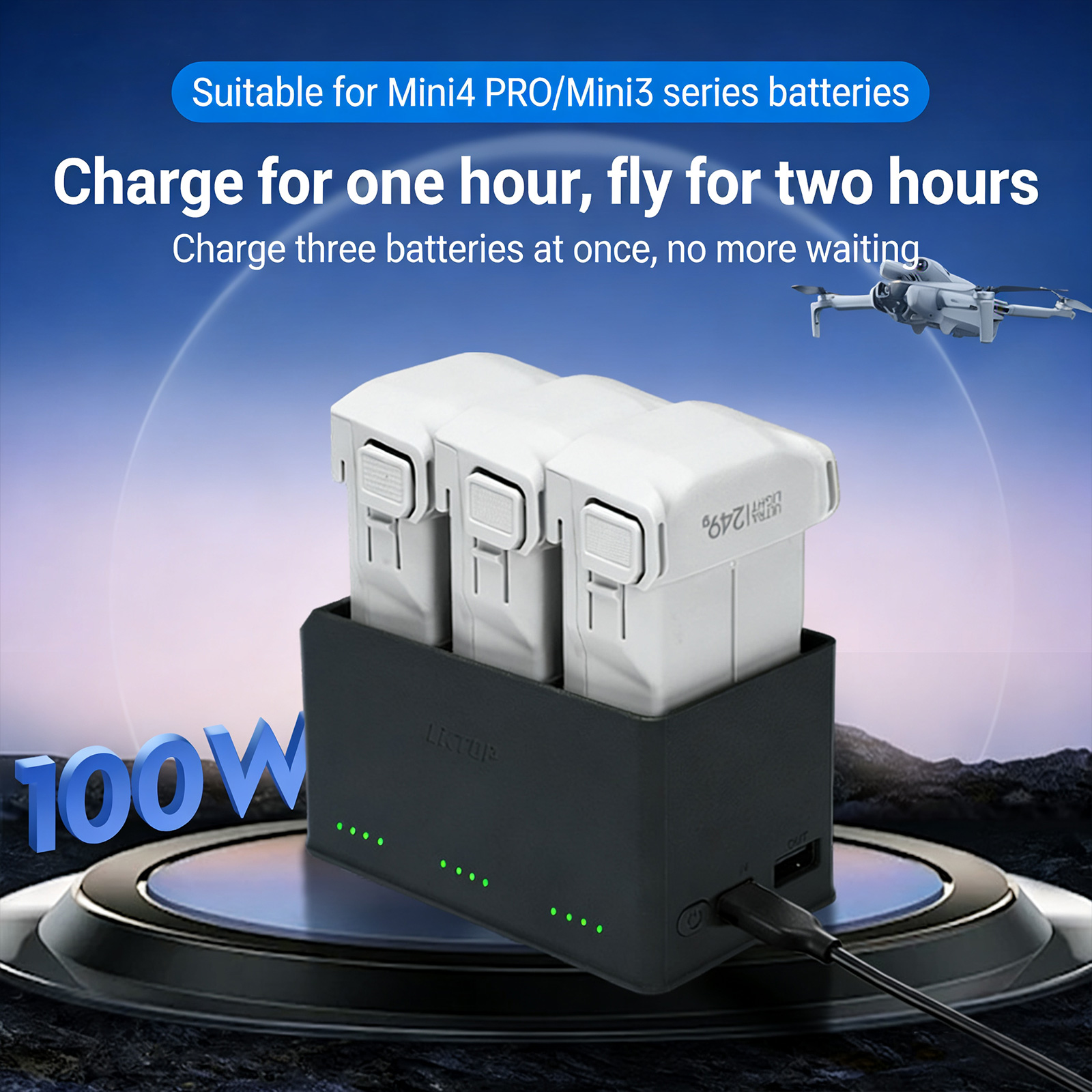 Cargador de Batería para Mini  - Drone Charging Hub reseña y precio
